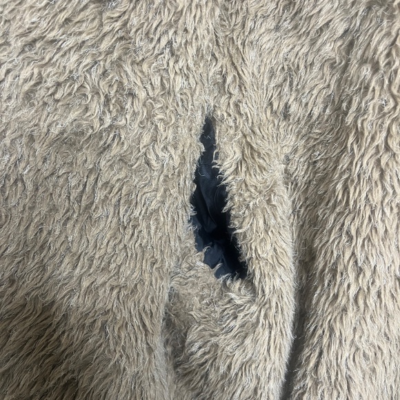 Wrangler Sherpa Lined Denim Jacket Vintage Distressed Trucker Style Medium/Large - Picture 10 of 13